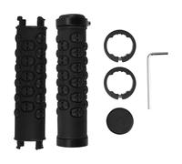 ULTECHNOVO 2 Pezzi Manopole per Manubrio Bicicletta Design Teschio Nero, Realizzate in TPR e Metallo, Facili da Installare, Assorbimento degli Urti per Mountain Bike Offroad, Adatte a Manubri