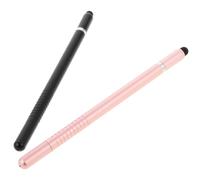 ULTECHNOVO 2 Pezzi Penna Stilo per Tablet Nero e Rosa Oro Pennino Capacitivo Punta Fine Anti-graffio per Touch Screen per Disegno Appunti e Navigazione Silenziosa