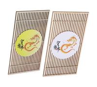 ULTECHNOVO 2 Pezzi Pz Piatto da Sushi Decorativo con Schermo Accessorio per Sashimi e Piatti Freddi Design Unico Resistente e