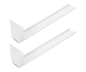 ULTECHNOVO 2 Pezzi Spingi Lattine Automatico per Scaffale, Guida Unificata | PET Bianco, Montaggio senza Attrezzi, File Sempre Frontali, per Distributori e Dettaglio