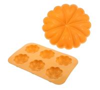 ULTECHNOVO 2 Pezzi Stampo per Torta Facile da Sformare e Pulire a Forma di Zucca Arancione in Silicone per Dolci di Halloween e Ricette Fai-da-te Autunnali