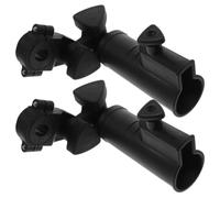 ULTECHNOVO 2 Pezzi Supporto Ombrello da Golf Regolabile in ABS Nero | Montaggio Semplice, Struttura Compatta e Portatile, Adatto a Sedie da Pesca e Carrozzine, Finitura Elegante