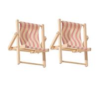 ULTECHNOVO 2 pezzi Supporto Telefono da Scrivania in Legno Porta Cellulare Multiuso Forma di Sedia da Spiaggia Sostegno Stabile per Casa Ufficio e Viaggio Design Pratico e Antideformazione