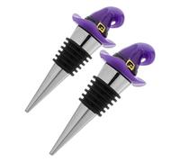 ULTECHNOVO 2 Pezzi Tappi per Bottiglie Forma di Cappello da Strega Tappi per Vino Halloween Riutilizzabili e Ermetici Conservazione Bevande Accessori Vino Decorativi per Feste