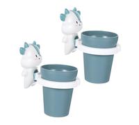 ULTECHNOVO 2 Pezzi Tazza per collutorio per Porta Cartoni Animati Tazza portaspazzolino da Bagno portaspazzolino Riutilizzabile Bicchiere da Bagno portaspazzolino per Animali pp