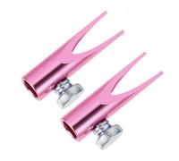 ULTECHNOVO 2 pezzi Temperamatite Cosmetico Doppio Slot U in Metallo Affilaciglia e Sopracciglia Portatile Temperino Precisione per Matite Trucco Facile da Usare Rosa