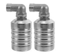 ULTECHNOVO 2 Pezzi Valvola a Galleggiante Resistente alla Pressione e Perdita in Acciaio Inossidabile 304 da 1/2 Pollice con Controllo Livello Acqua Adatta per Acquari e Abbeveratoi