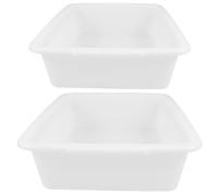 ULTECHNOVO 2 Pezzi Vassoio da Laboratorio in Plastica Bianco, Rettangolare, Resistente Agli Alcali e Anti-perdita, per Contenitori Chimici, Esperimenti Scientifici e Ambienti di Ricerca