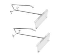 ULTECHNOVO 2 Set Ganci in Acciaio Inossidabile per Parete, Doppia Linea, Resistenti alla Ruggine e Dalla Superficie Liscia, per Esposizione in Supermercati e Negozi