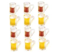 ULTECHNOVO 2 Set Tazze in Miniatura Da Scrivania Cibo in Miniatura Per Casa Delle Bambole Bicchiere Di Birra in Miniatura Boccale Arredamento Tazza Mini Cibo Mini Roba Resina 20 Pezzi * 2