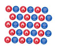 ULTECHNOVO 20 Paia Di Adesivi Per La Distinzione Tra Acqua Calda E Fredda Etichette Per Rubinetti Caldi E Freddi Segnale Di Attenzione Per Acqua Calda Adesivi Indicatori Della Temperatura