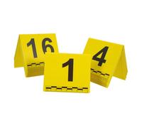 ULTECHNOVO 20 Pezzi Marcatori per Evidenze con Scala di Misurazione in Plastico Giallo Resistenti per Raccolta Prove sulla Scena del Crimine e Indagini Forensi