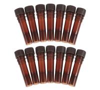 ULTECHNOVO 20 Provette per Laboratorio 1,5 Ml Marroni Tappo, Tubi di Plastica per Conservazione Campioni di Luce, Contenitori di Versatili per Uso Scientifico e Didattico