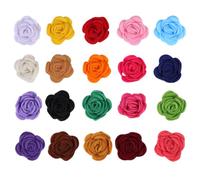 ULTECHNOVO 20 Rose Decorative in Feltro 3,5 Cm Multicolore per Fiori Fai da Te, Decorazioni Floreali per Vestiti e Scrapbooking, Accessori per Cerchietti e Fermagli, Set da 20 Colore Casuale
