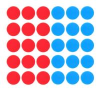 ULTECHNOVO 200 Pezzi Gettoni da Bingo Rotondi 19mm in Plastica per Giochi | Rosso e Blu, Superficie Chiara e Bordo Liscio, Impilabili per Dispenser Manuali e Attività in Classe