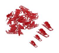 ULTECHNOVO 24 Pezzi Decorazione Natalizia Miniatura Slitta Rossa in Plastica per Casa e Ufficio, Ornamentale e Incantevole, per Creare Scenari Magici di Neve e Stimolare la creatività