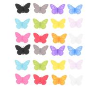 ULTECHNOVO 24 Pezzi Segnabicchieri in Silicone a Farfalla, Etichette per Bicchieri da Vino, Multicolore, Riutilizzabili, Facili da Pulire, per Feste e Riunioni