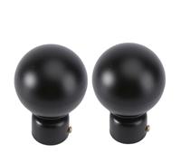 ULTECHNOVO 2pezzi Asta per Tende Decorativa Testina Rotonda in Accessorio per Tende Staffe per Binario per Camera da Appartamento