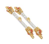 ULTECHNOVO 2pezzi Mezuzah in Metallo da Porta Design Corona Scritte in Ebraico e Inglese per Mitzvah Ebraica Regalo per Inaugurazione della Casa e Feste Religiose Resistente Ed Elegante