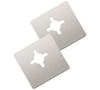 ULTECHNOVO 2pezzi Piastra Rinforzo Serratura Porta in Acciaio Inox con Copri Foro e Battuta Blocca Porta per Porte Legno e Metallo Kit Riparazione Maniglia e Serratura Anteriore