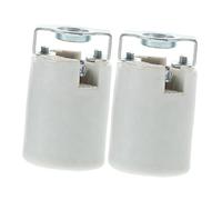 ULTECHNOVO 2pezzi Portalampada in Ceramica Attacco Vite Sostituzione Del Portalampada Per Lampadine Led e Alogene Design Resistente Al e Fissaggio Stabile Della Base in Porcellana