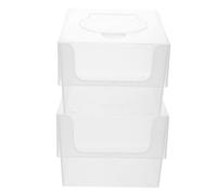 ULTECHNOVO 2pezzi Scatola Trasparente per Salviette Lavabili Contenitore per Fazzoletti Umidi Ricaricabili Custodia per Asciugamani Usa e Getta Scatola per Fazzoletti Umidi Contenitore