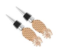 ULTECHNOVO 2pezzi Tappi Per Bottiglie Vino Forma Ananas Zinco Ermetici e Riutilizzabili Per Conservare Vino e Evitare Perdite