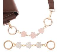 ULTECHNOVO 2pezzi Tracolle per Borsa a Forma di Fiore in Lega, Regolabili e Facili da Installare, Accessori per Borse Fai da Te per Borsa a Spalla e Portafoglio