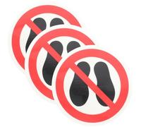 ULTECHNOVO 3 Adesivi di Sicurezza Autoadesivi Non Calpestare per Aree Pericolose, Etichette Adesive di Avvertimento Resistenti allo Strappo, Segnaletica di Sicurezza per Fabbriche e Officine