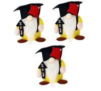 ULTECHNOVO 3 Pezzi Bambola cappello dottore ornamento impagliato gnomi impagliati per la laurea progettare una bambola ornamenti per bambole gnomi stoffa