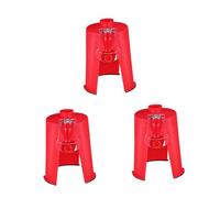 ULTECHNOVO 3 Pezzi Dispenser Soda Frizzante con Rubinetto e Supporto Distributore Bevande Carbonate da Alimentare Rosso Facile da Usare e Ufficio