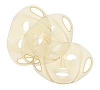 ULTECHNOVO 3 Pezzi Maschera Viso Silicone Riutilizzabile Oro, Copertura Morbida e Lavabile per Trattamenti Skincare, Flessibile e Adatta alla Cura del Viso