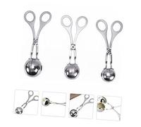 ULTECHNOVO 3 pezzi Pinza per Polpette Acciaio Inossidabile Strumento per Polpette Carne e Verdure Design Forbice per Forme Regolari e Scolare Liquidi Utensile Resistente e Riutilizzabile
