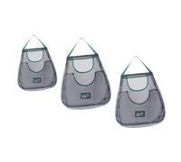 ULTECHNOVO 3 Pezzi Sacchetti in Rete Traspirante per Frutta e Verdura Organizer Appeso per Aglio e Radice Aromatica Contenitore per Conservare Patate e Cipolle