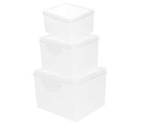 ULTECHNOVO 3 Pezzi Scatola Organizer per Scrapbook in PP Trasparente Piccolo Medio per Stoccaggio Portatile e Resistente per