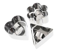 ULTECHNOVO 3 set Tagliabiscotti in Acciaio Inossidabile per Biscotti Forma Fiore e Triangolo Accessori da Forno Resistenti e Facili da Usare per Cucina e