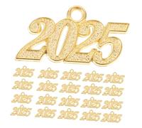 ULTECHNOVO 30 Pezzi Ciondolo Cappello Da Dottore Colorato Fascino Pendente Fascino Del Nuovo Anno 2025 Accessori Catene Di Collana Placcato Assortito Golden Lega Di Zinco