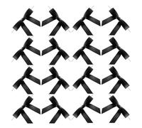 ULTECHNOVO 30 Pezzi Marcatori per Bicchieri da Vino in Poliestere Nero Fiocco Elegante, Resistenti allo Sbiadimento per Cene Romantiche e Feste