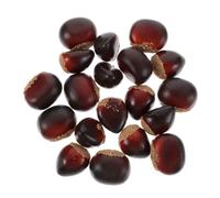 ULTECHNOVO 30 Pezzi Noci di castagne simulate decorazioni di frutta secca finta castagna decoro finto castagno arredamento dell'armadio da cucina Polietilene ad alta pressione