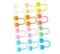 ULTECHNOVO 36 Pezzi Silicone Straw Tips Caps Reusable Dust Cover Plugs For Home Office Travel Dishwasher Safe End Covers