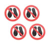 ULTECHNOVO 4 Adesivi Segnale di Divieto di Transito Rotondi Vietato Calpestare" Etichette di Avvertimento Adesive di Sicurezza Resistenti per Fabbriche e Cantieri Facile Applicazione su