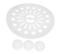 ULTECHNOVO 4 Pezzi Compresse compresse lavatrice supporto dello sportello dell'asciugatrice aperto copri piletta doccia tondo copri piletta in pvc scolapiatti lavandino plastica bianca