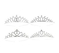 ULTECHNOVO 4 pezzi Fasce Capelli Bambina Corona Elegante con Strass Cerchietti Leggeri e Delicati per Ragazze Accessori Chic per Danza e Feste