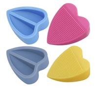 ULTECHNOVO 4 Pezzi Fermaporta a Cuneo a Forma di Cuore in Plastica | Ufficio e Cameretta, Mantiene la Porta Aperta, Adatto a Pavimenti in Cemento e Telai Colore Casuale