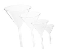 ULTECHNOVO 4 Pezzi Imbuto da Laboratorio in Vetro Borosilicato Trasparente Resistenti Calore e Corrosione Imbuto Scientifico per Chimica Biologia e