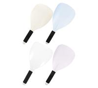 ULTECHNOVO 4 Pezzi Maschera Protettiva per Chioma in Plastica con Manico Ergonomico, Scudo per Taglio Chioma e Protezione da Lacca, Riutilizzabile, per Parrucchieri e Saloni Trucco