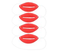 ULTECHNOVO 4 Pezzi Maschera Rossa in Lattice Design Umoristico per Feste e Compleanni, Accessorio Cosplay che Aggiunge Allegria e Atmosfera Gioiosa