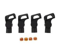 ULTECHNOVO 4 Pezzi Microphone Clip With Threaded Adapters Secure Mic Clamp For Stand Shock Absorbing Holder For Studio Interview Live Performance Broad Compatibility