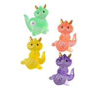 ULTECHNOVO 4 Pezzi Miniature Resin Dragon Ornaments Cute Semi Transparent Small Dragons For Mini Garden Plant Pot And Party Decoration And Realistic Design