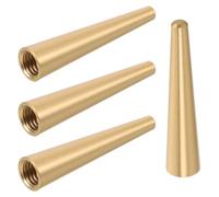 ULTECHNOVO 4 Pezzi Piedini in Rame a Forma di Cono per Vassoi in Legno e Piccoli Vassoi, Gambe di Mobili in Ottone Color Oro, Facili da Pulire per Decorazioni Domestiche